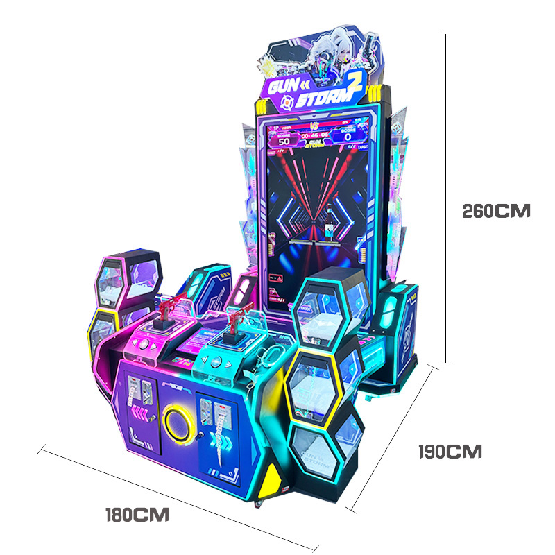 Gun Storm 2 Dual Control Arcade Shooting Game Console Stunning Visuals & Exciting Missions for Coin Operated Recreation Spots