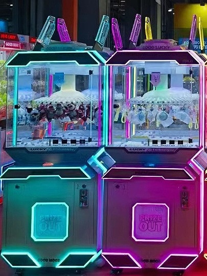 Russian Explosions Hot Net Red Space Rabbit Claw Machine Commercial Coin Device Double Player Hardware Can Support Paper Money