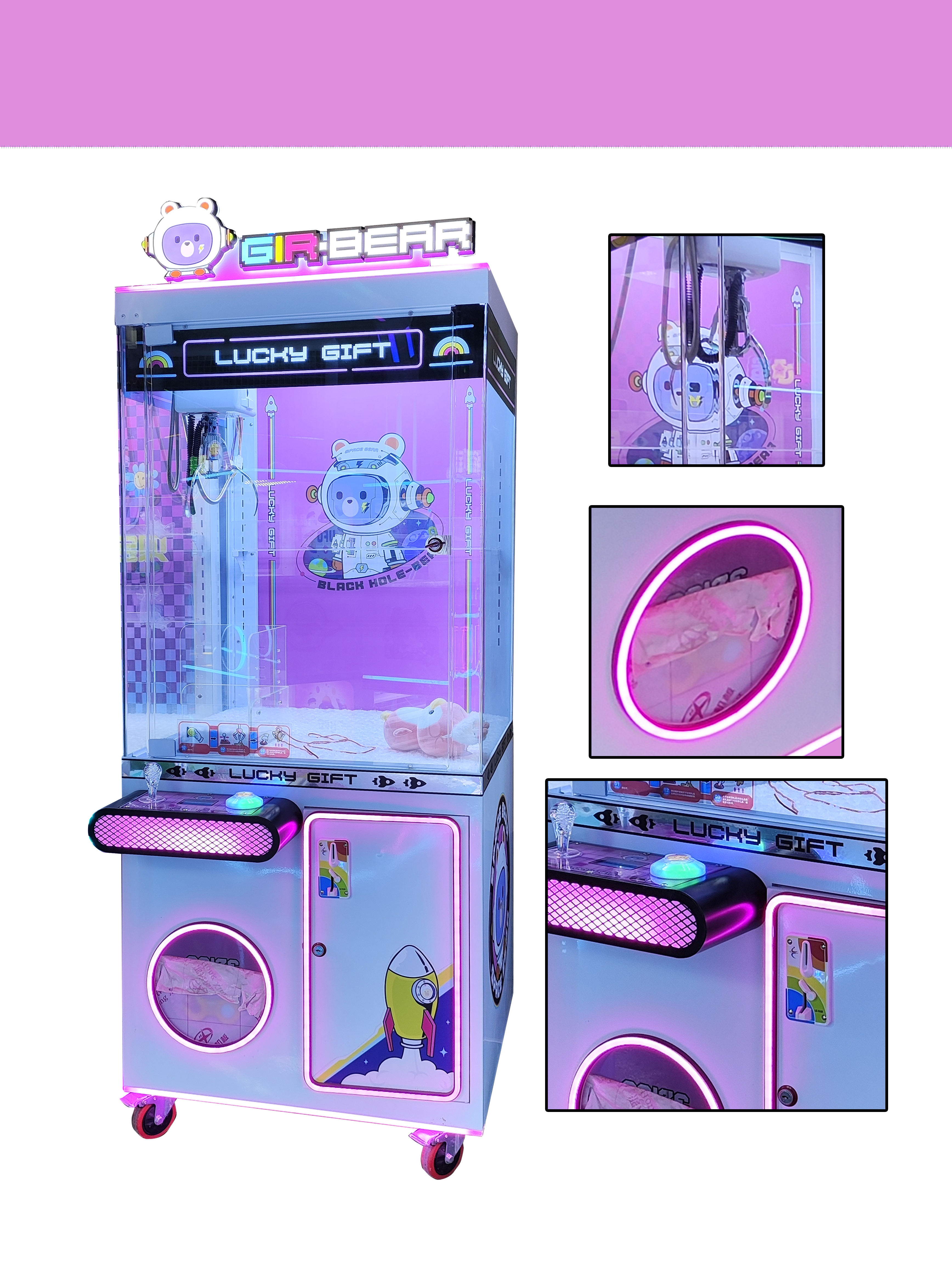 Home Mini Arcade Crane Game Toy Real Prize Grabber Used Claw Machine for Kids Story Doll Collection