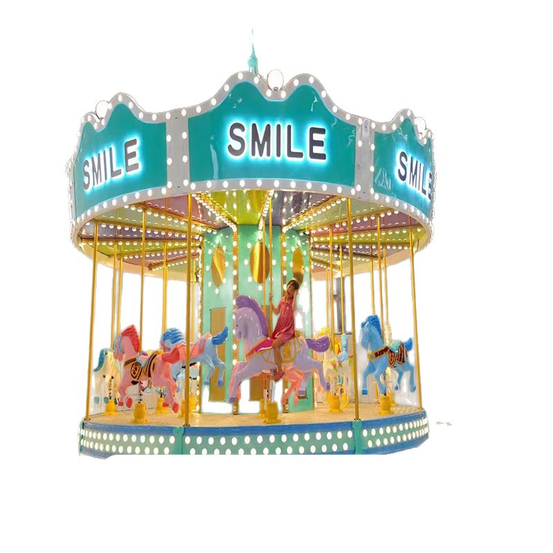 Fiberglass & Steel Carousel Plaza Park Mall Outdoor Leisure Playground Equipment Luxury Large-scale Amusement Equipment Henan