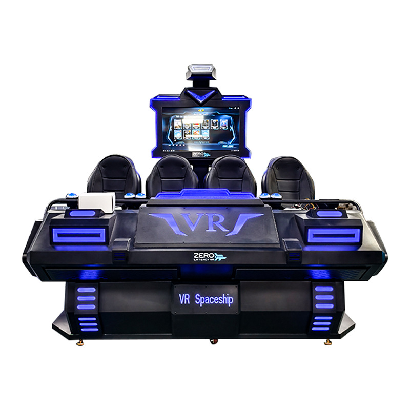 Coin-Operated Immersive Four-Person VR Experience English Language Immersive Cinema Equipment Metal for Children's Entertainment