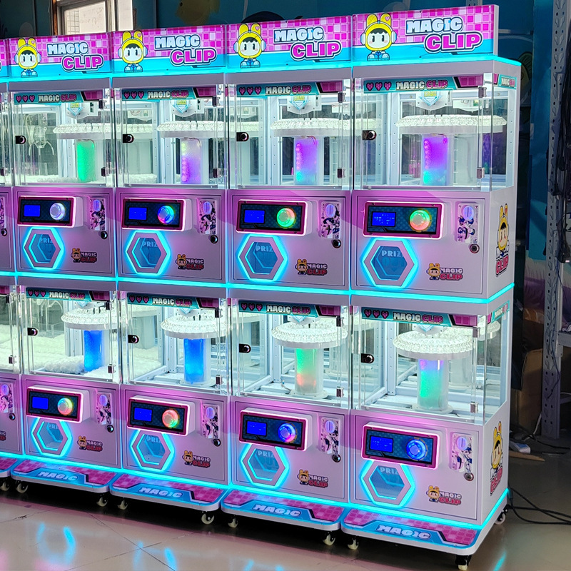 Factory Direct 30 Clip Safety Game Machine Single Boutique Magic Clip Vending Machine for Kids