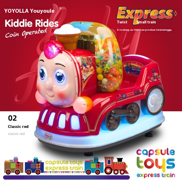 Children's New Train Rocking Car Game Machine Electric Coin Board Entertainment Center for Mall or Game City