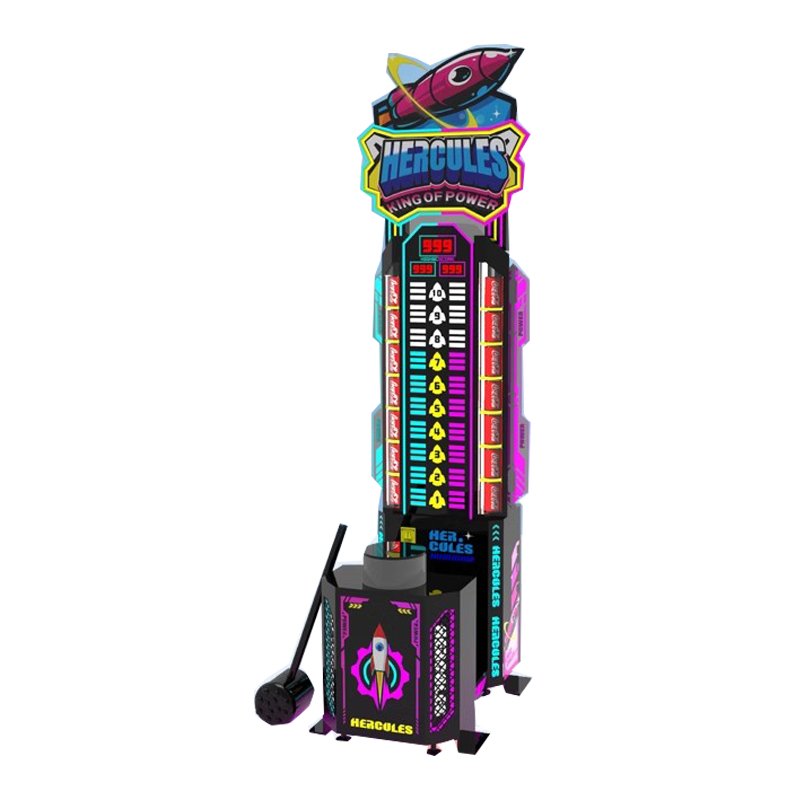 New Model Rocket Hercules Hammer for Coin Pusher Digital Printing Metal Punch Boxing Arcade Game Machine High Coin Operated