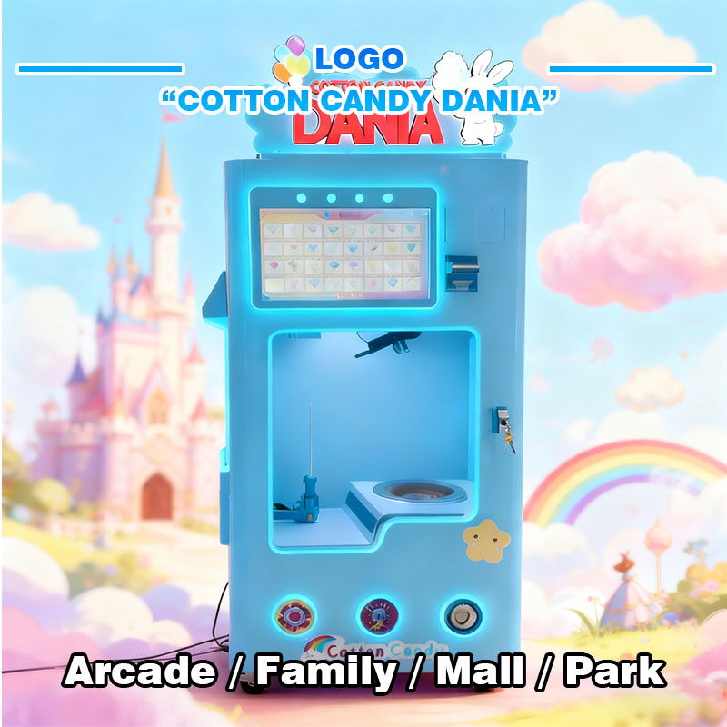 NINIX Cotton Candy Vending Machine Automatic Smart Candy Floss Maker Metal Self Service 1 Year Warranty Shopping Mall Amusement
