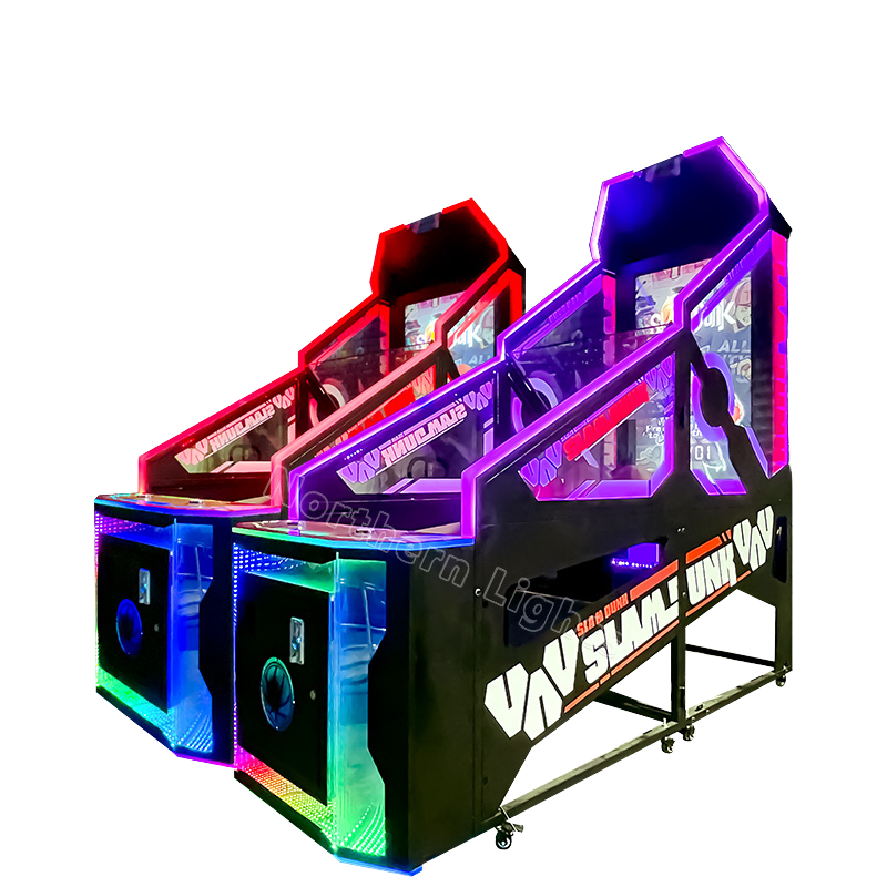 Coin-Operated 2 Player Indoor/Outdoor Boxing Basketball Game English Language Metal Arcade Shooting for Kids