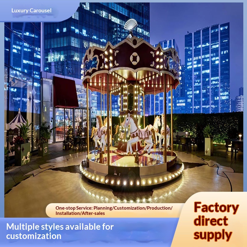 Fiberglass & Steel Carousel Plaza Park Mall Outdoor Leisure Playground Equipment Luxury Large-scale Amusement Equipment Henan
