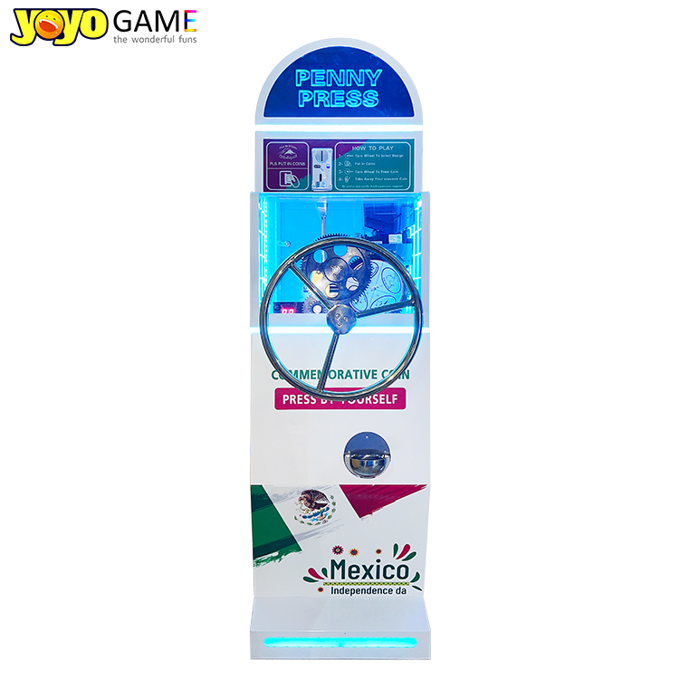 Commemorative Coin Press Machine DIY Electric Pressing Collectible Copper Coin Hong Kong Macau Yoyogu English Model XY-0019 US