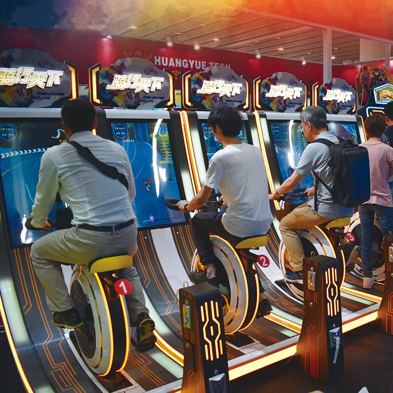 Dynamic World Commercial Coin-Operated Cycling Bicycle Game Machine Kid Playground Amusement Equipment