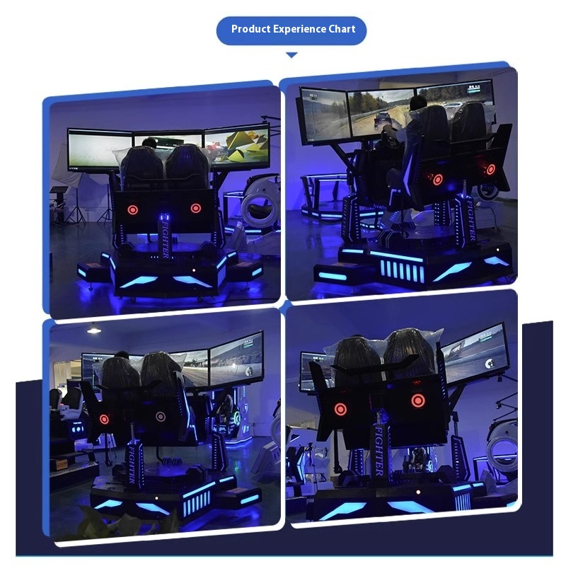 Indoor 9D VR Racing Car Simulator Dynamic Three-Screen Game Console Three-Axis Somatosensory Equipment Product MR Equipment