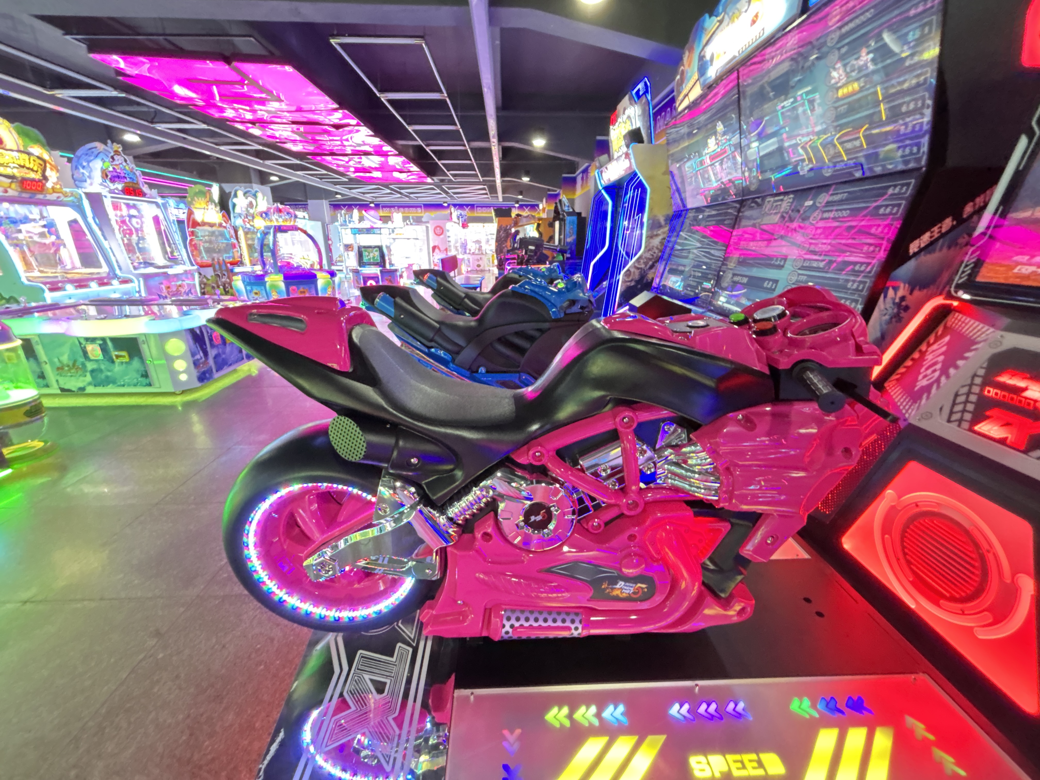 Large Two-Player Motorcycle Racing Arcade Game Machine Coin-Operated for Adults Children English Anime Simulation Entertainment