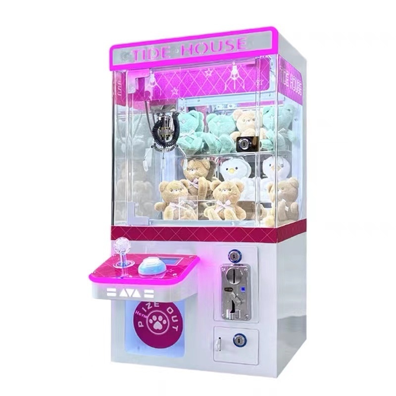Coin-Operated Mini Claw Machine Small Medium-Size Household Toy Grabber Video Game City Clip Doll Machine for Amusement