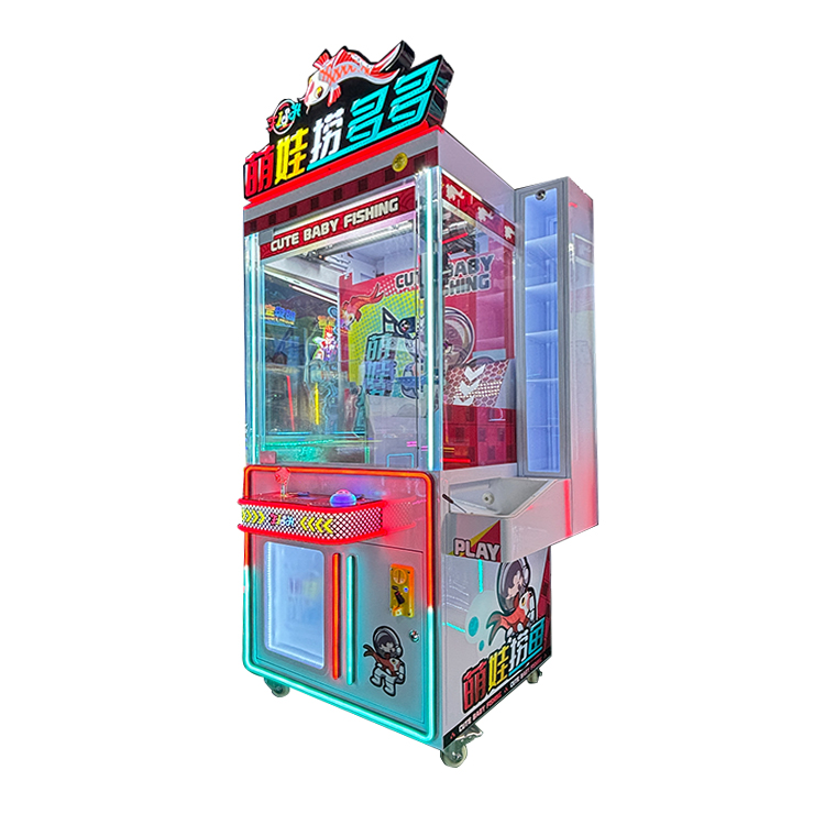 The New Entertainment Device - the Fishing Machine - Operates with Coins Inside and Is Suitable for Shopping Malls.