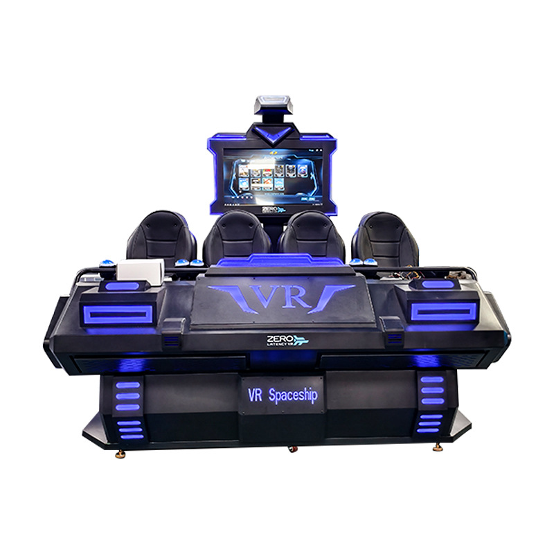 Coin-Operated Immersive Four-Person VR Experience English Language Immersive Cinema Equipment Metal for Children's Entertainment