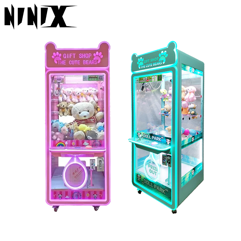 Factory Wholesale Coin Operated Arcade Crane Machine Big Claw Plush Toy Crane with Bill Acceptor Popular Coin Operated Games