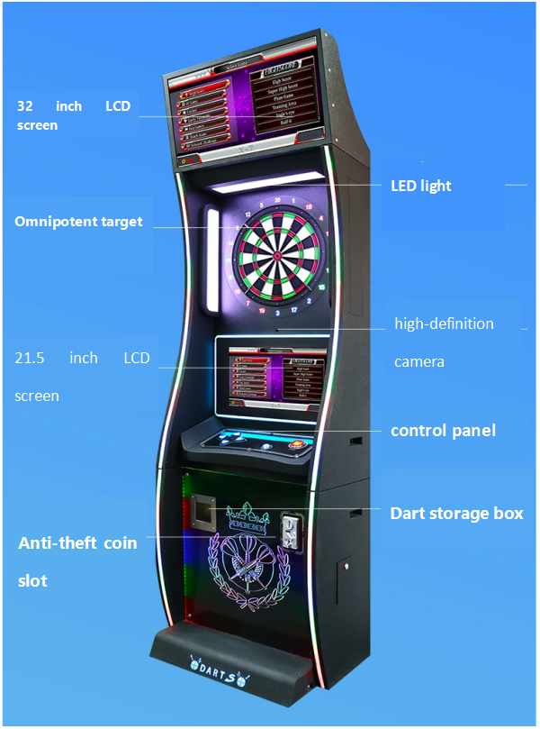 Dart Machine for Bars Clubs Commercial Fully Automatic Operated Game Machines Colorful Park Scoring Smartness Indoor Sports
