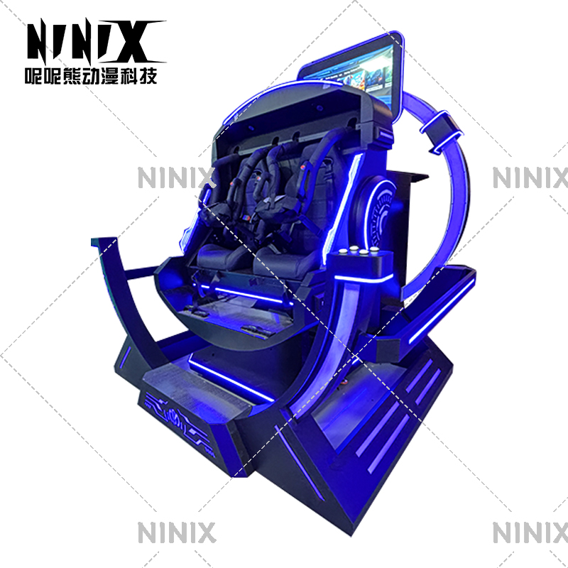 Two Seats 9D VR Motion Simulator Virtual Reality Cinema Machine 360 Degree Egg Chair Amusement Game Equipment VR Experience Ride
