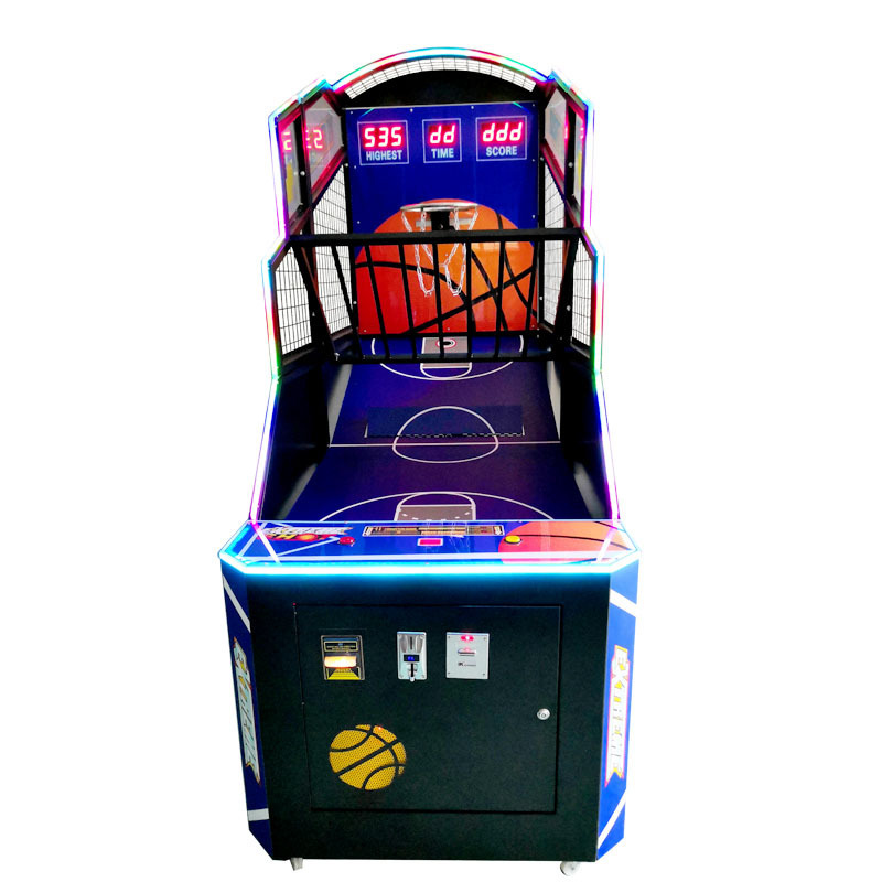 Commercial Coin Operated Basketball Arcade Game Machine with LED Lights and Scoreboard Vending Machine for Amusement Park Use
