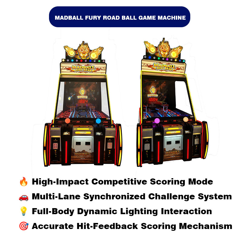 Madball Fury Road Pinball Machine Coin Operated Arcade Gaming Equipment NINIX Brand English Family Entertainment Centers