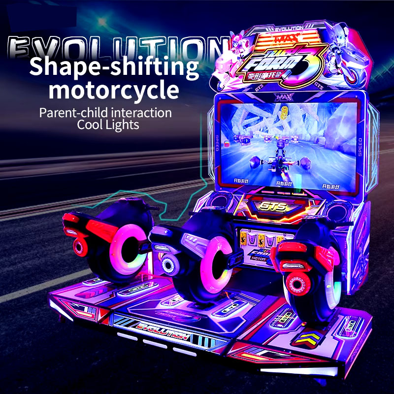 3-Player Dynamic Racing Arcade Simulator Motorcycle Game Machine Coin-Operated Parent-Child Racing Simulator