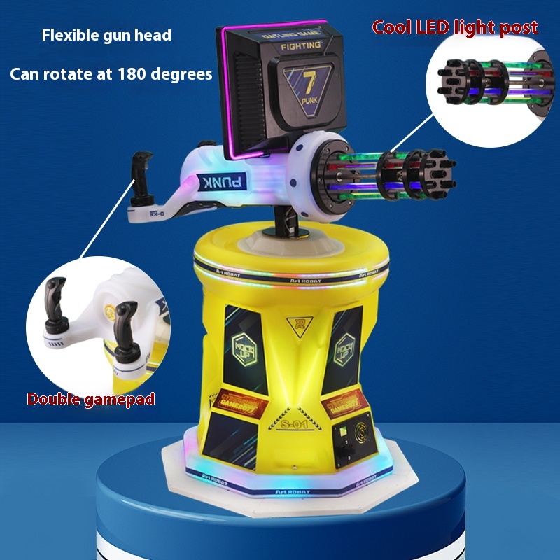 Children's Coin-Operated Arcade Amusement Machine Commercial Shooting Gun Gatling Toy for Mall Square Stall Entertainment