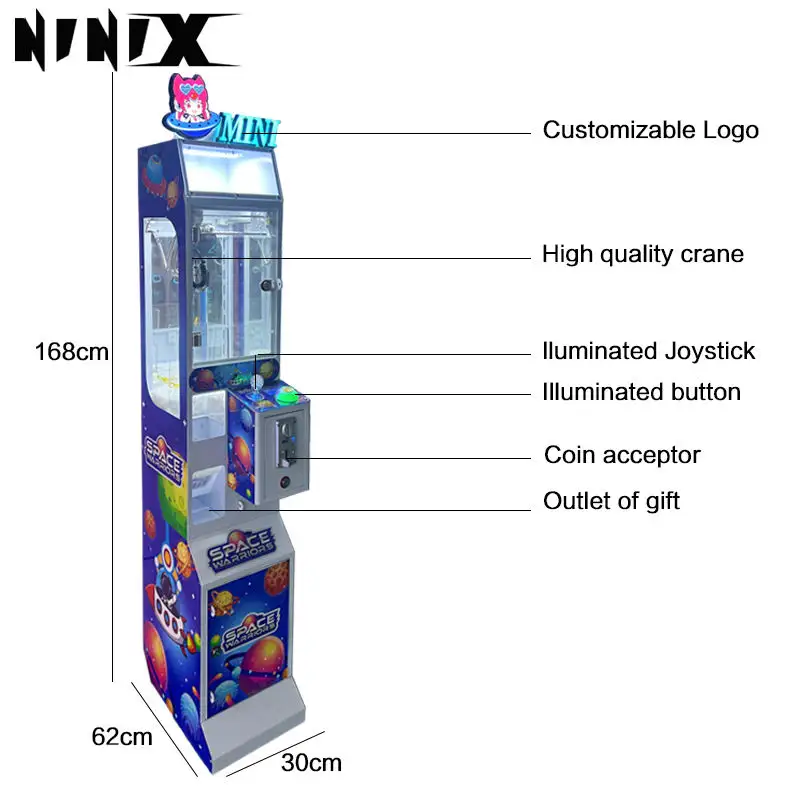 Mall Mini Coin Claw Crane Arcade Toy Vending Machine Plush Gift Children's Play Center Mini Claw Machine