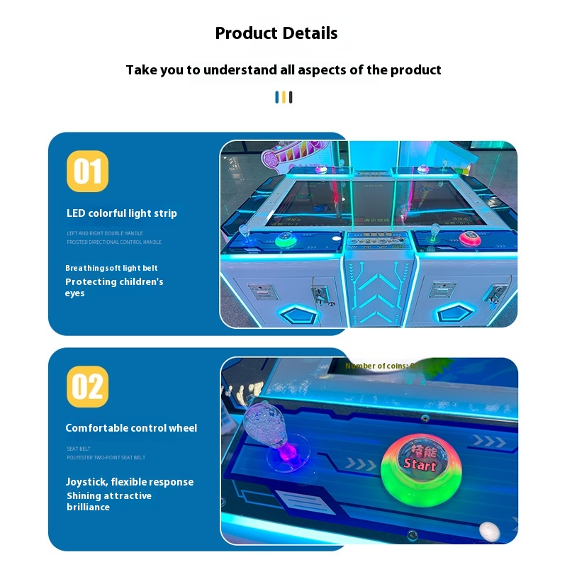 X Fighter Tank Video Game Console Four-Player Coin-Operated Lottery Machine for Children's Entertainment and Amusement