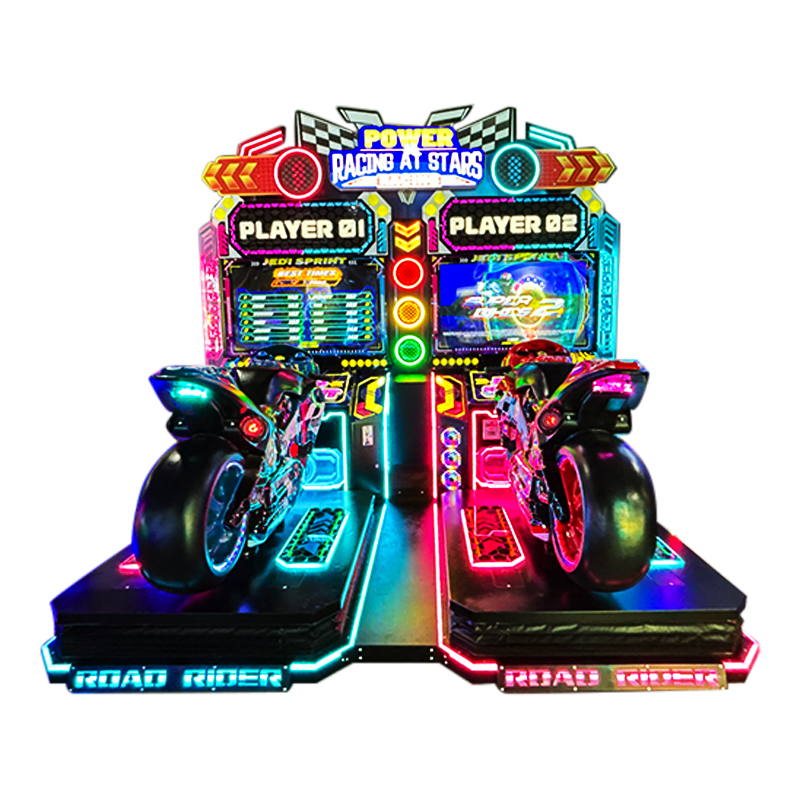 Motorcycle Racing Arcade Game Machine Coin Operated Two Player Driving Simulator Indoor Amusement Equipment for Game Center Mall