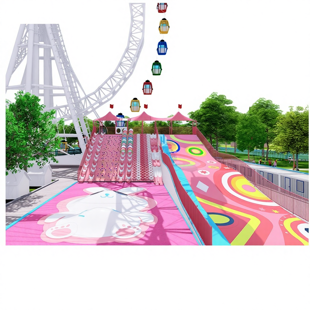 No-Power Fiberglass Rainbow Slide for Outdoor Use in Parks Gardens Malls & Communities-Henan Origin