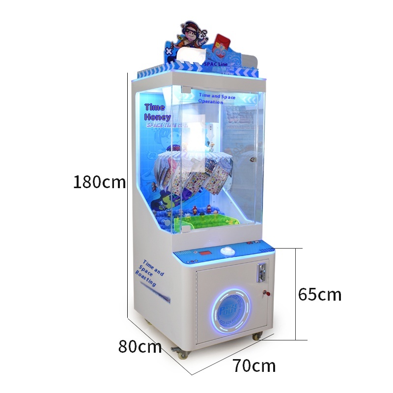 Snack Gift Clip Machine for Coin Pusher Plastic English Boxing QR Code Scanning Electric Powered Customizable Commercial