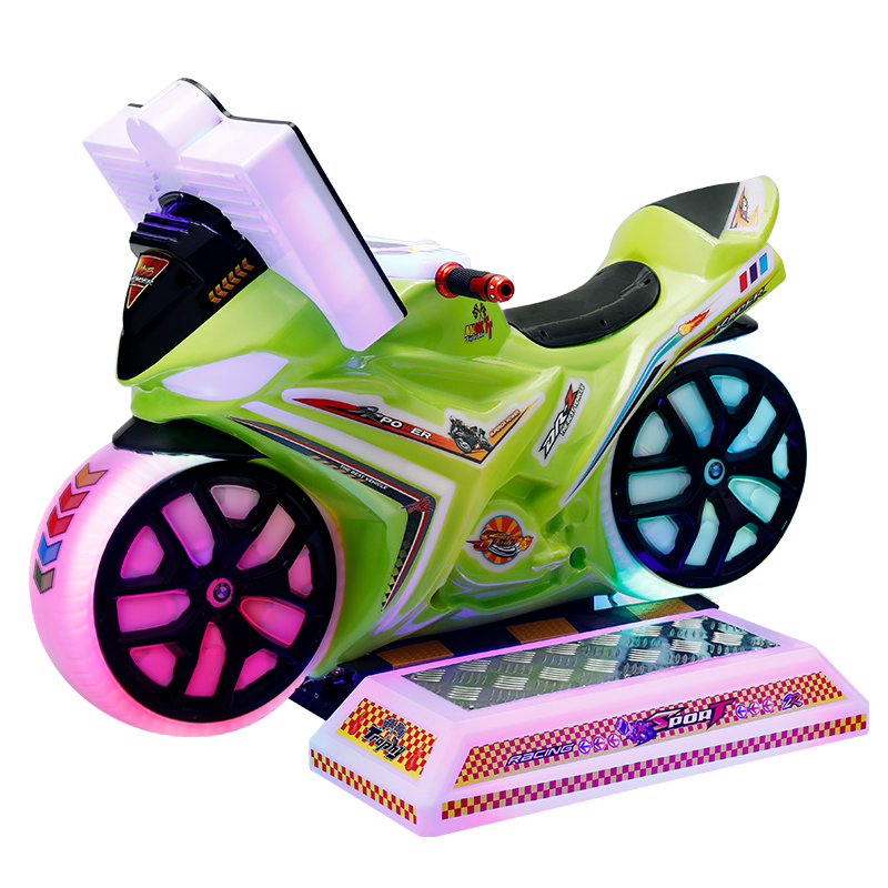 Interactive 3D Simulation Children's Electric TT Motorcycle Speed Racing Machine New Pusher Type Coin-Operated Games for Kids