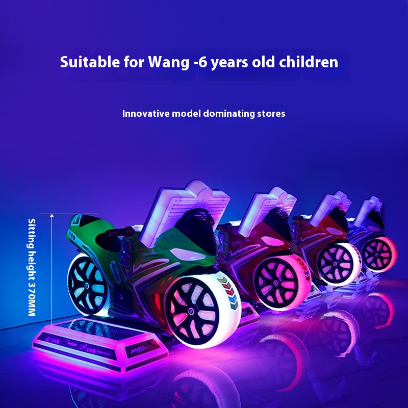 Interactive 3D Simulation Children's Electric TT Motorcycle Speed Racing Machine New Pusher Type Coin-Operated Games for Kids