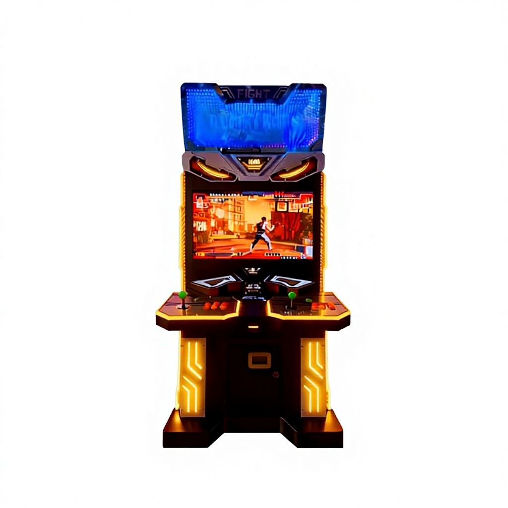 Luxury Double Battle Fighting Arcade Game Machine (Metal Acrylic) Payable Video Game Cabinet for Shopping Mall Home