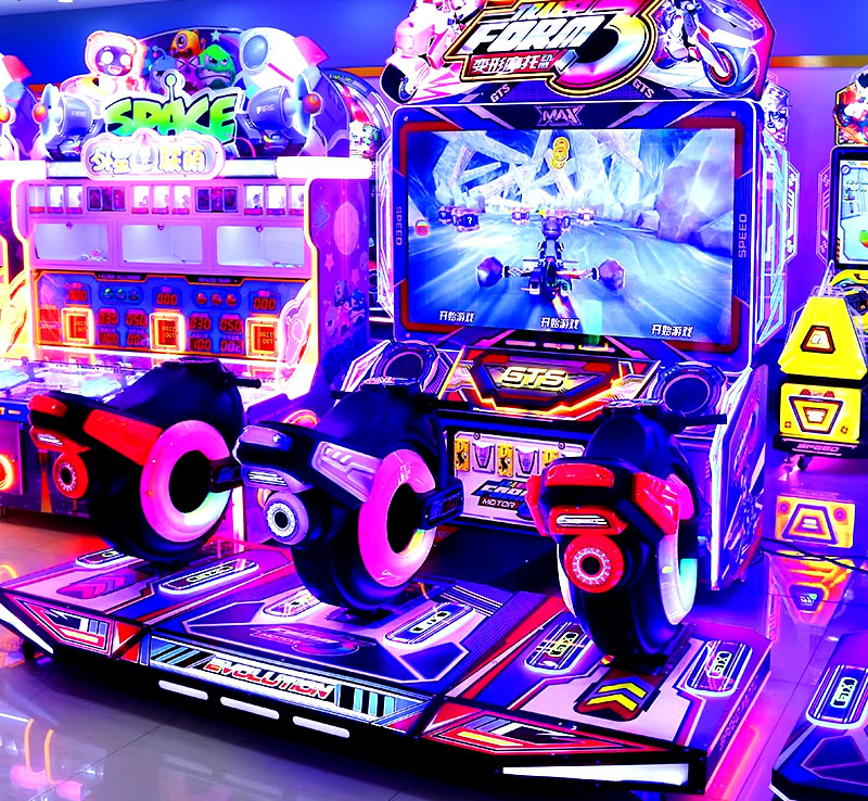 3-Player Dynamic Racing Arcade Simulator Motorcycle Game Machine Coin-Operated Parent-Child Racing Simulator