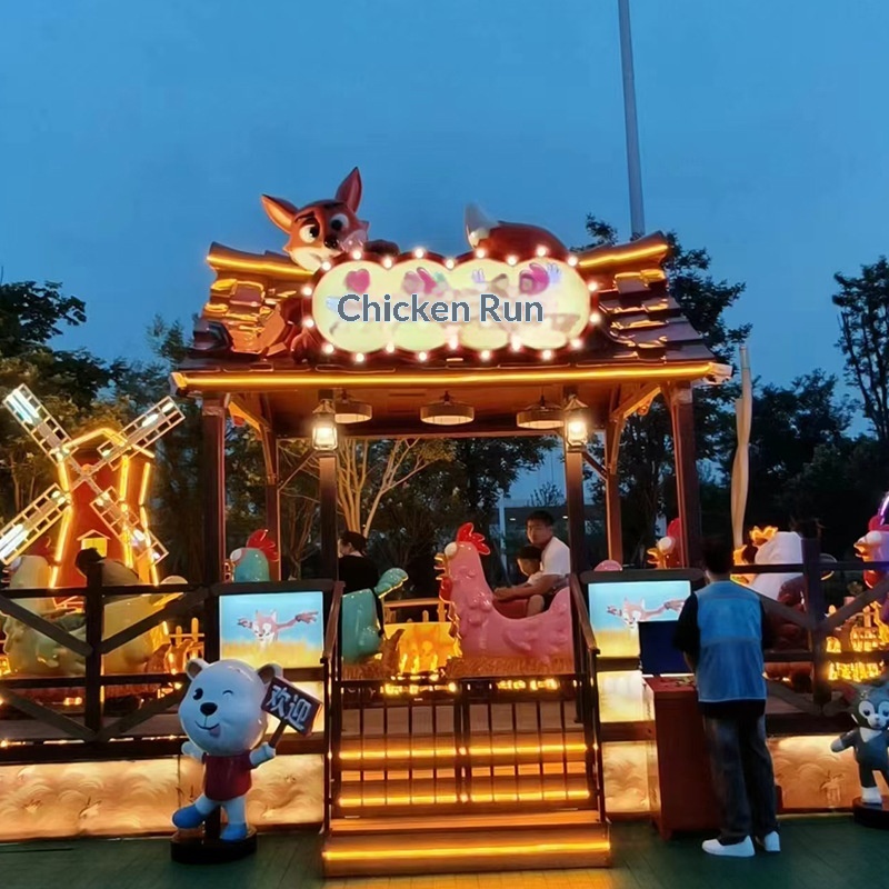 Chicken Run Amusement Equipment Track Train Alloy Material Henan Direct Supply Pulley Fashionable