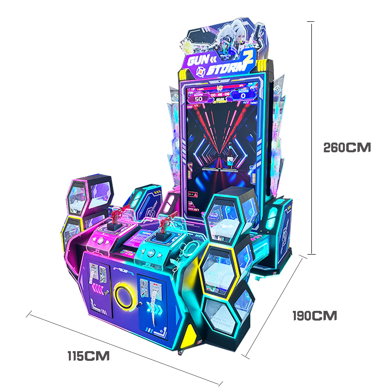 Indoor Entertainment Center Coin Operation Two-person Shooting Simulator Pistol Fast Shooting Simulator Amusement Park Arcade