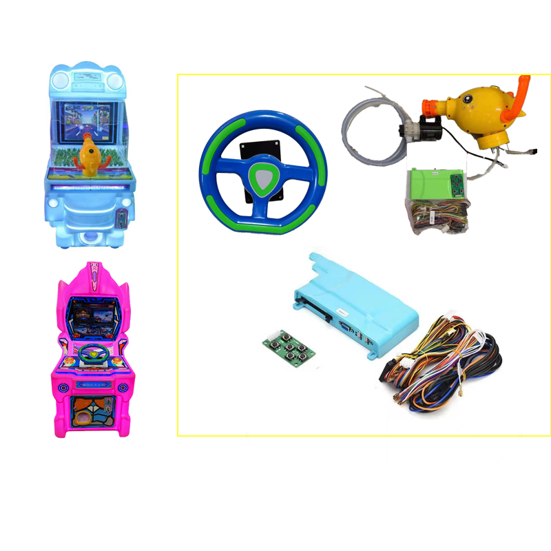 Ninix Cartoon-Themed Children's Arcade Game Machine Accessory Set Steering Wheel Operation Joystick Mainboard Wiring Game