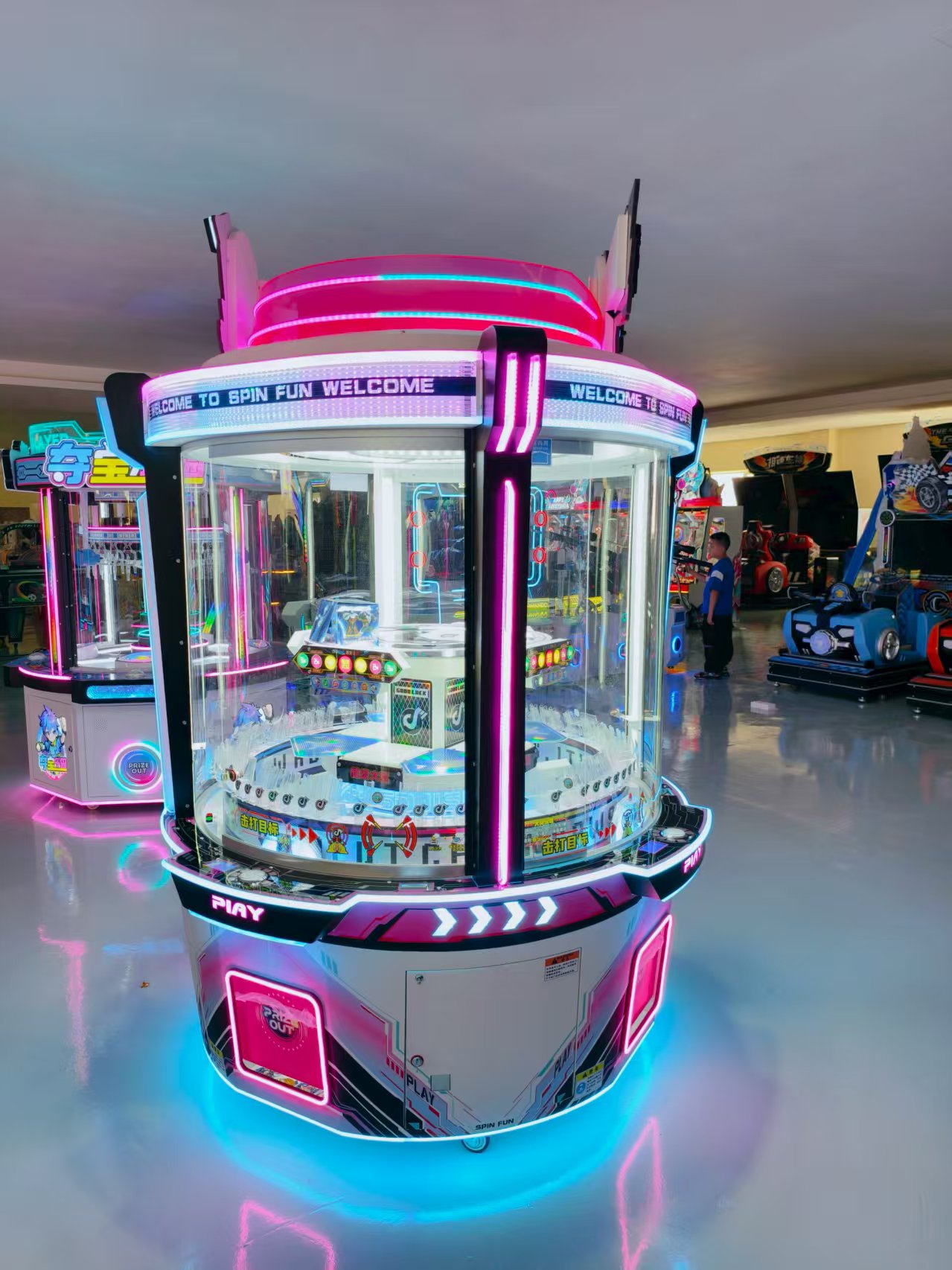 Large Indoor Multiplayer Crazy Card Lottery Game Machine Interactive Four-Player Coin Operated Games