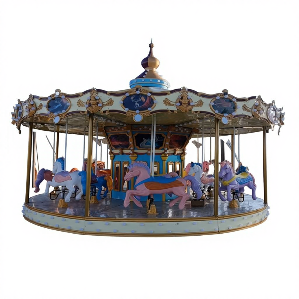 Fiberglass & Steel Carousel Plaza Park Mall Outdoor Leisure Playground Equipment Luxury Large-scale Amusement Equipment Henan