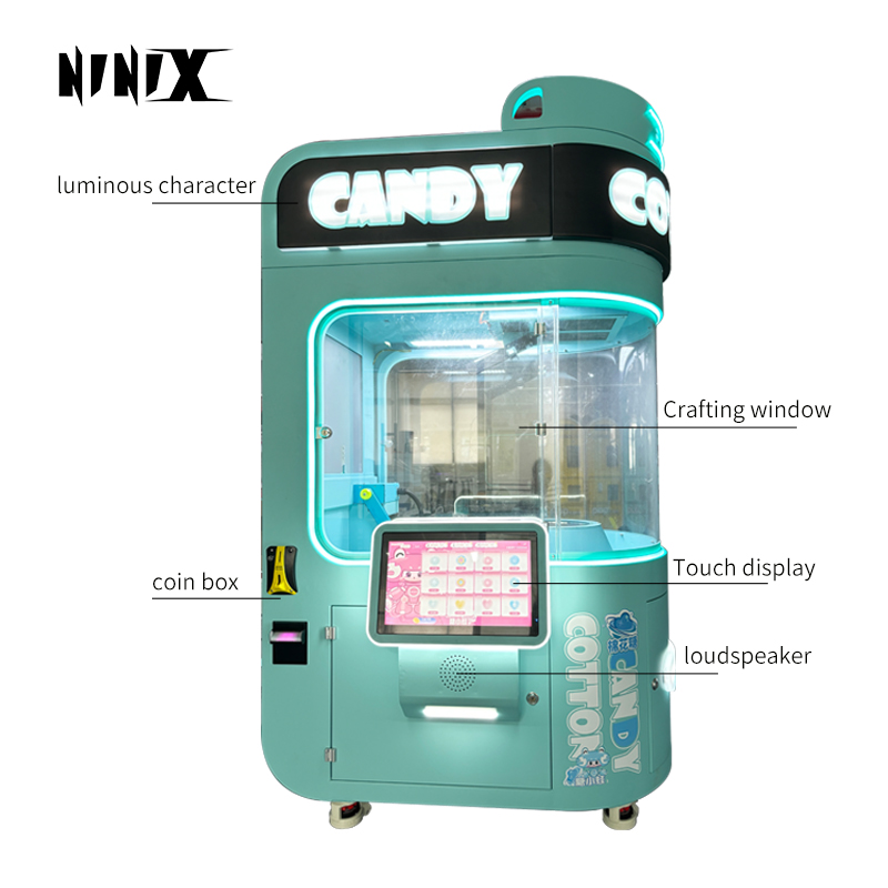 Coin-operated Intelligent Cotton Candy Machine Making Fully Automatic Cotton Candy Cheap New Cotton Candy Vending Machine