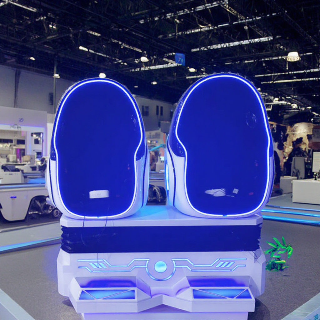 9D VR Egg Chair Simulator 2-Seat Roller Coaster Virtual Reality Cinema Indoor Outdoor Game Houses Theme Parks Durable Metal