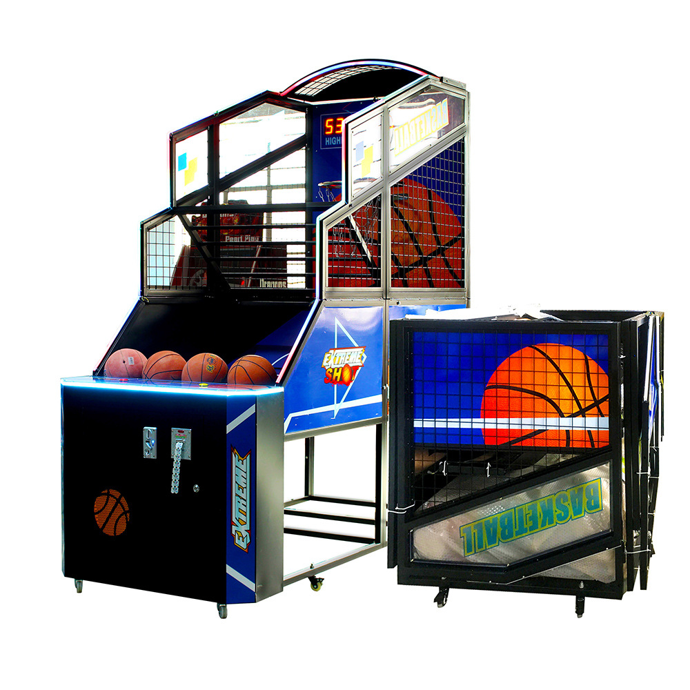 Luxury Basketball Game Machine With Net, High Quality Coin Operated Arcade for Game Centers Basketball Game Machine