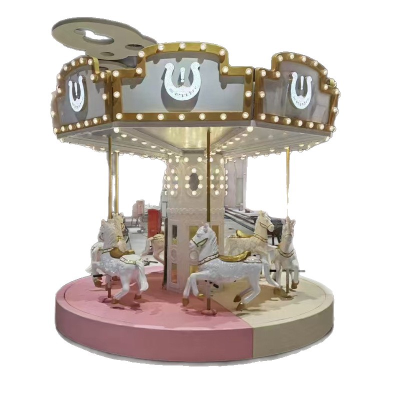 Scenic Luxury Electric Children's Carousel Amusement Equipment Outdoor Park New Large FRP Steel