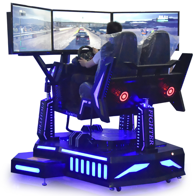 Three-Axis Dynamic Racing VR Simulation Video Game Arcade Large Three-Screen Indoor Entertainment Coin Operated