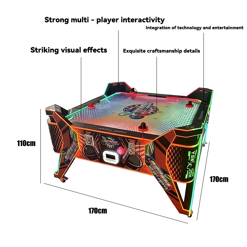 Arcade Air Hockey Table Game Machine Coin Operated LED Light Interactive Sports Game Equipment for Amusement Park