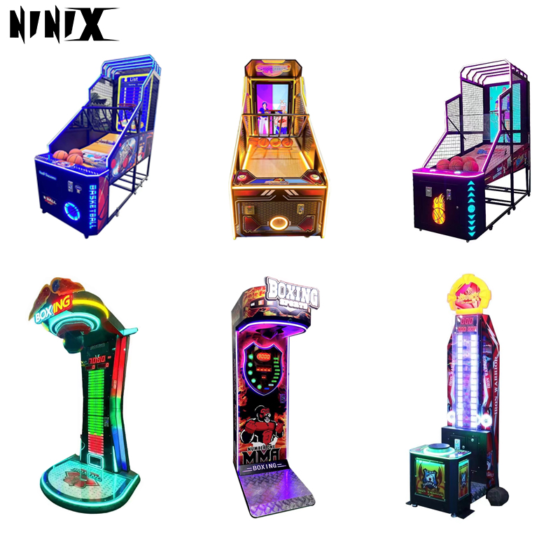 High Quality Coin Operated Indoor Domestic  Amusement Boxing Hitting Machine Street Basketball Arcade Game Machine