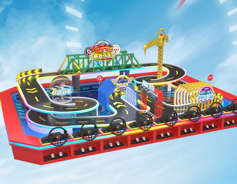 Special Mini Kart Racing Game Machine for Children Indoor Playground 6/8/10 People Racing Commercial Use