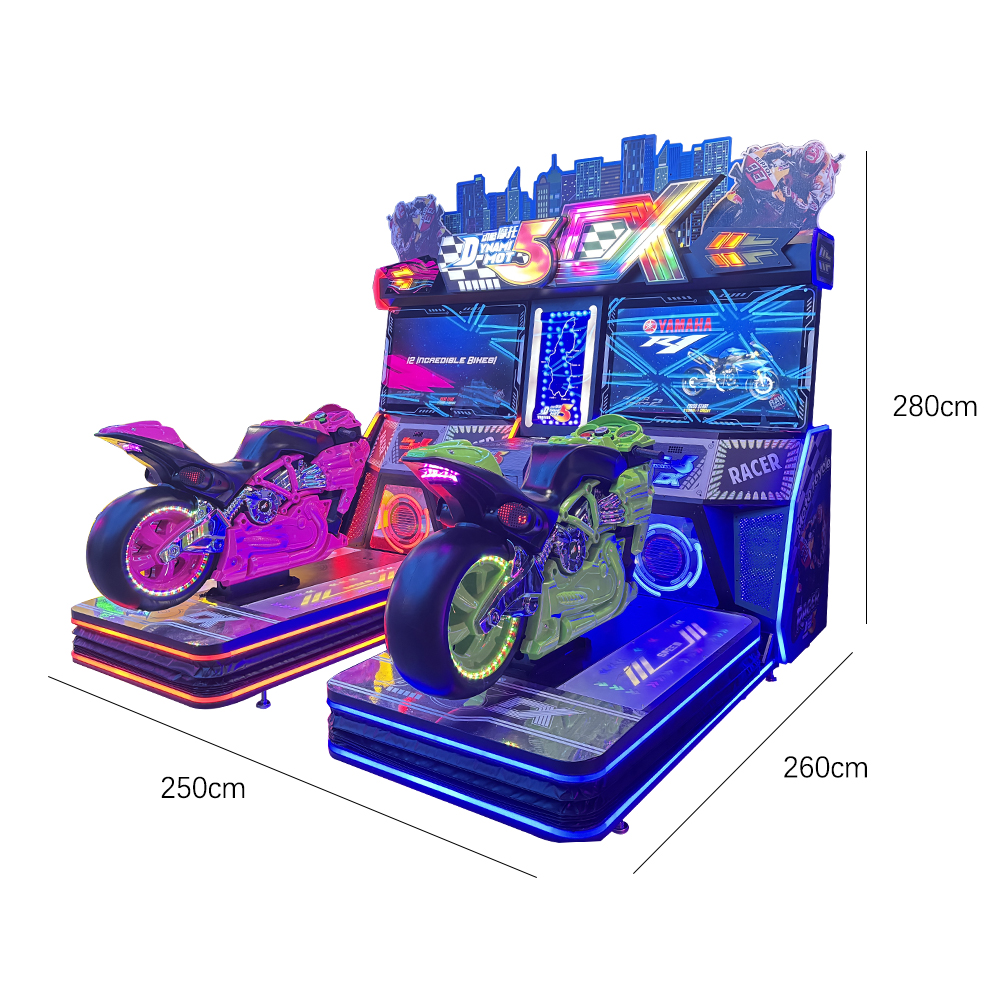Popular High Quality Motorcycle Driving Arcade Game Simulator Coin-operated 5DX Double Motorcycle Racing Console