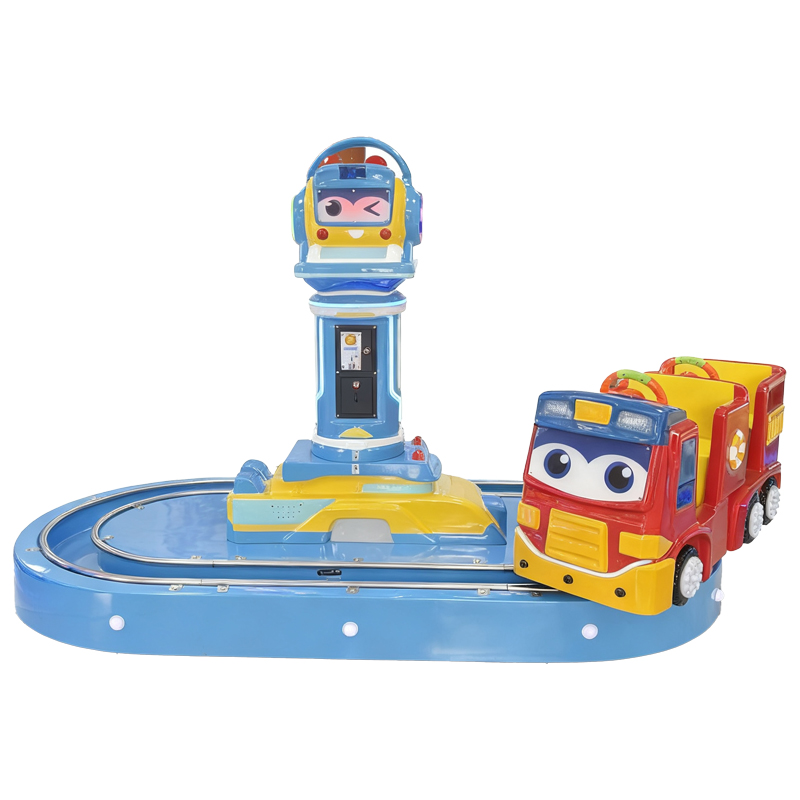 Electric Kids Track Train Ride Cartoon Car Amusement Equipment Indoor Playground Children's Ride Game Machine Shopping Mall