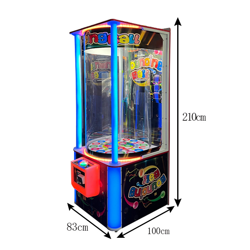 Children's Fluorescent Jumping Ball Game Machine Coin Operated Indoor Entertainment for Shopping Malls and Video Game Cities